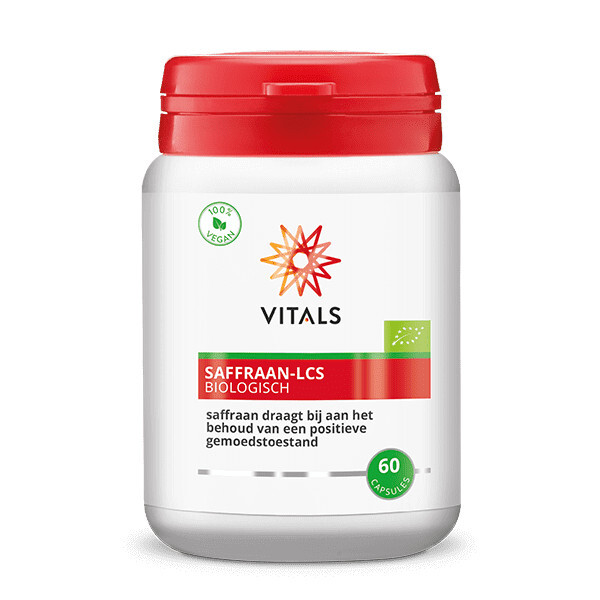 Vitals – Saffraan-LCS – Biologisch – 60 Capsules – draagt bij aan het behoud van een positieve gemoedstoestand